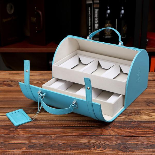 Подарочная коробка Eco магнитных ювелирных изделий дружелюбная упаковывая Pu для того чтобы покрыть кожей пылезащитное