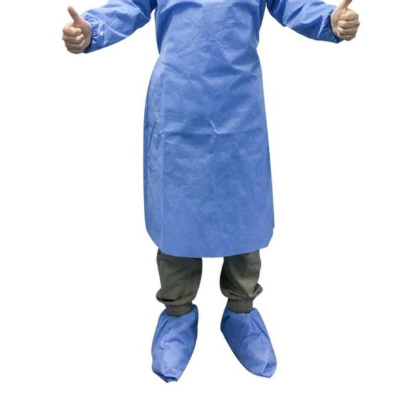 Sterile Disposable Surgical Gown With Rib Cuff