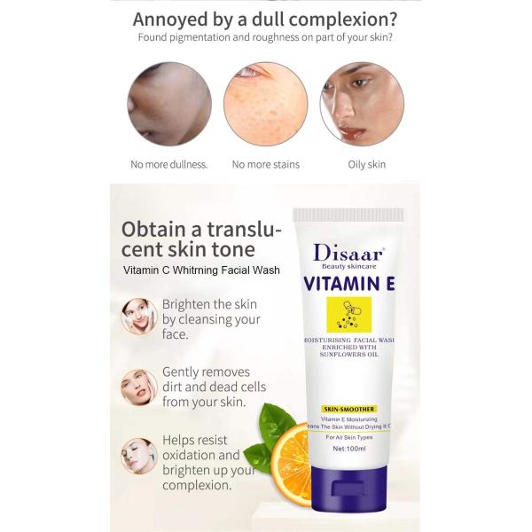 Витамин e лицевого Cleanser OEM пенясь естественный забеливая лицевой Cleanser