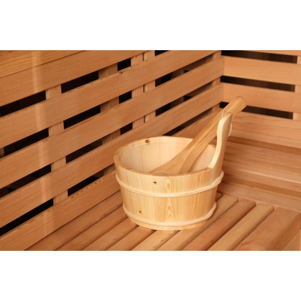 Hemlock / Red Cedar Cube Outdoor Dry Sauna 6 Person Size