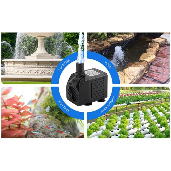 Aquarium Submersible Water Pump For Hydroponics Garden Waterfall Pond Fountain