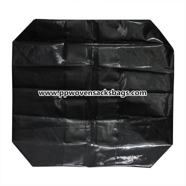 Black PE Plastic Valve Sealed Bags for Packing Activated Carbon / 25kg Valve PE Sacks