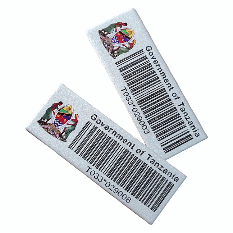 Custom Durable Industrial Storehouse QR Code Labels Barcode Mini Metal Aluminum Asset Tags
