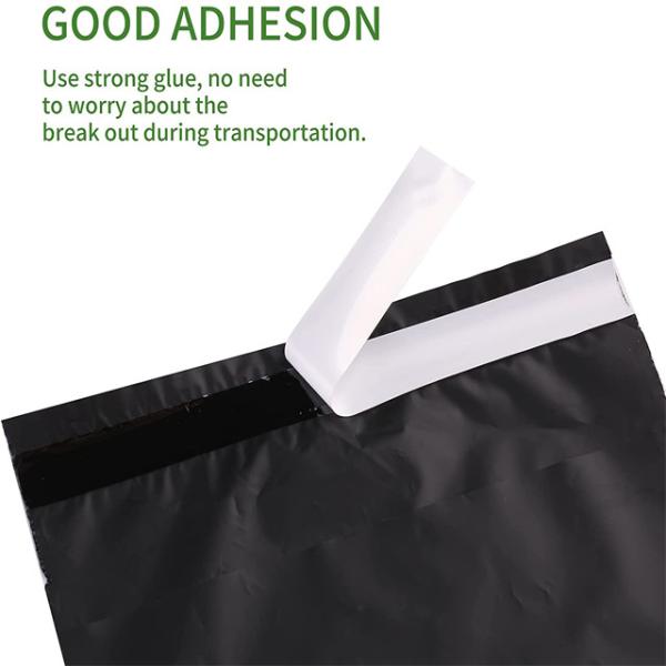 Bolsas de correo compostables negras Bolsas de correo poliesterificadas sin productos químicos