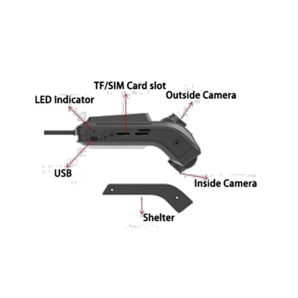 Усовершенствованная система помощи водителю 4G ADAS DSM Dashcam Видеорегистратор
