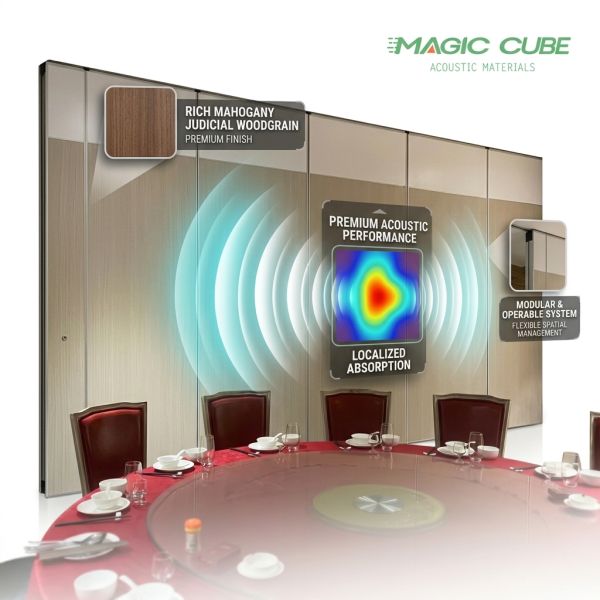 100% Polyester Fiber Acoustic Panel 1220x2440mm 9mm 1350gsm Sound Absorbing Wall Board for Courtroom Interior Decoration