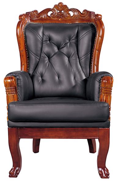 luxury office solid wood four legs genuine leather chairman chair furniture