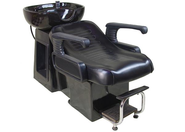 Traditional Backwash Reclining Shampoo Chair With Footrest , Salon Shampoo Units