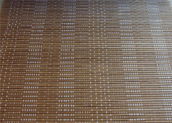 Printed Outdoor Roll Up Bamboo Blinds , Eco Friendly PVC Bamboo Window Shades