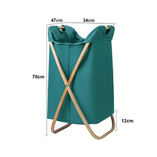 Household Essentials Oem Bamboo Laundry Hamper Basket Collapsible X Frame