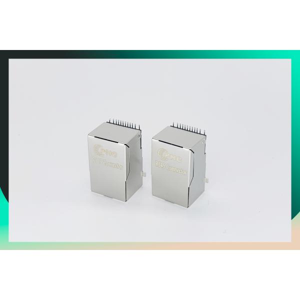 10/100 оснований - плата Джека локальных сетей штепсельной вилки 100М СМТ ТС модульная ВВЕРХ ПО 12 - Пин с соединителем и трансформатором СИД РДЖ45