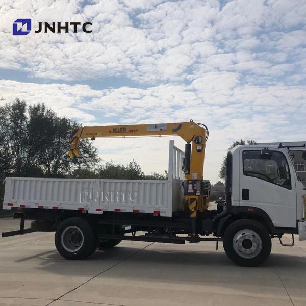 Flat Plate Cargo Truck Mounted Crane Sinotruk HOWO 4x4 All Wheel Drive