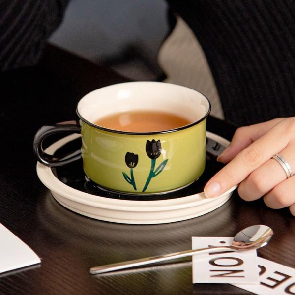 Сборник керамических чашек для кофе 250 мл. Порцелановые чашки для цветов 8.45 унций Итальянские чашки для капучино