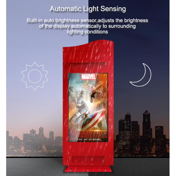 Dual sided Outdoor Digital Signage Wih Smart Temperature Control System Customized Shape