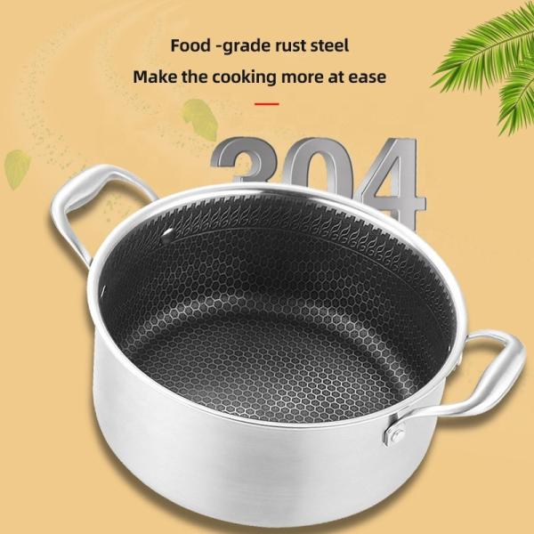 Hot Selling Stainless Steel Nonstick Stock Pot Induction Cooker Soup Pot Honeycomb Nonstick Cooking Pot With Lid