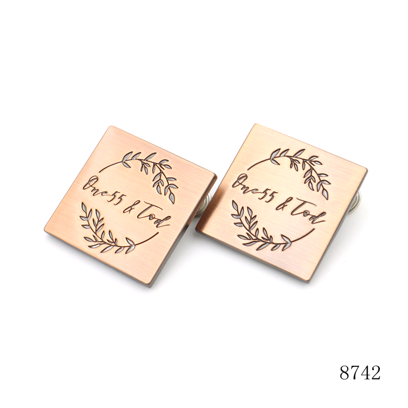 Custom Engraved Square Metal Brand Tags With Screws Premium Logo Plates For Leather Bags And Furniture