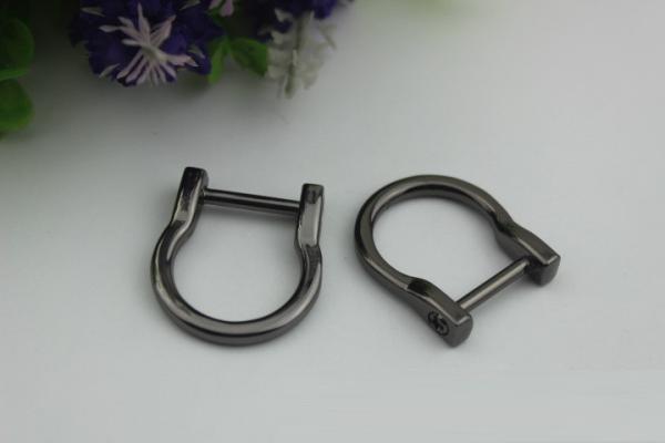 Bag metal d ring nickel free hanging plating,flexible zinc alloy d ring buckles