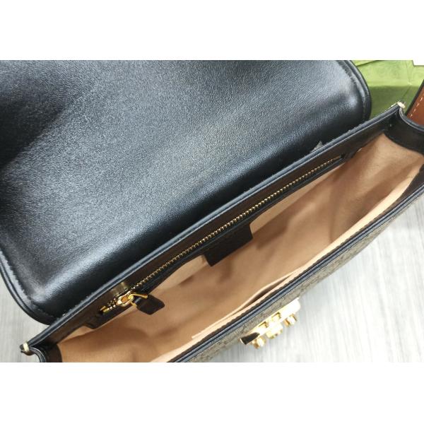 Classic GG Deerskin Texture Inclined Shoulder Bag Monogram Canvas 22cm Length