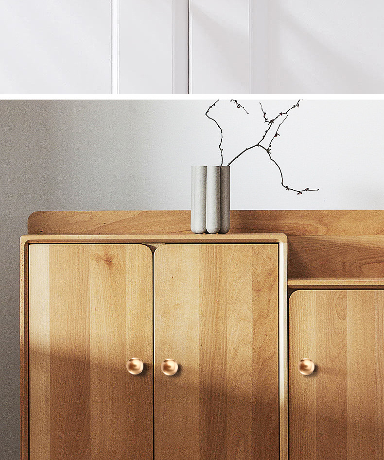 Gold Black Single-Hole Aluminum Alloy Light Luxury Nordic Modern American-Style Furniture Handle for Cabinet Wardrobe Drawer