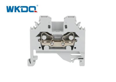 281-101 os conectores do bloco de terminais da mola de fio da montagem do trilho centram a marcação para o nylon PA66 Grey Color das caixas de distribuição