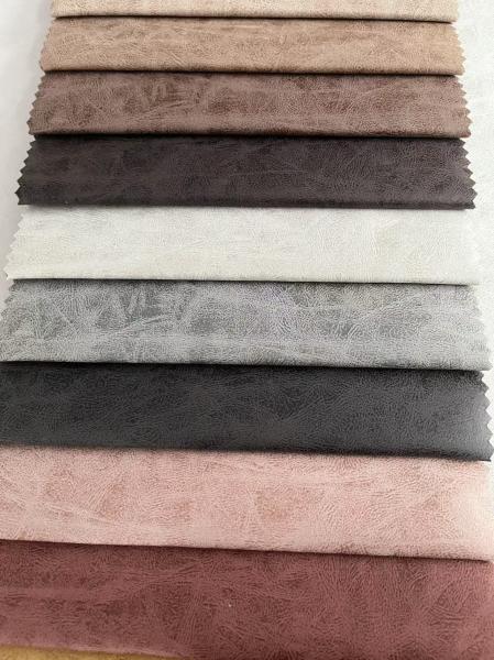 Anti Fouling Knitting Leather Like Fabric Soft Faux Leather Fabric