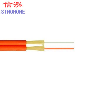 Multimode Fiber Optic Indoor Cable , Dual Optical Cable Hydrolysis Resistant