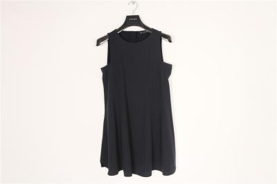100% Polyester Ladies Dress Clothing Sleeveless Black Short Dress Casual