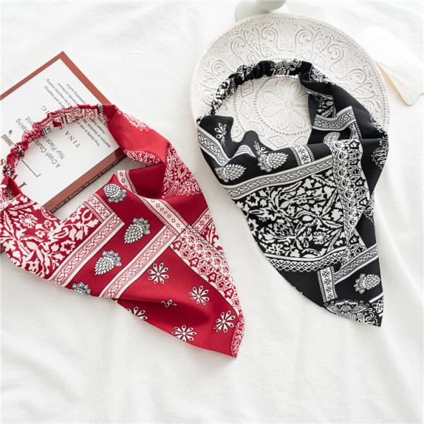 Chiffon vintage flower hair band headscarf hair accessories hair bands women's hair corset, elastic scarf, scrunchie