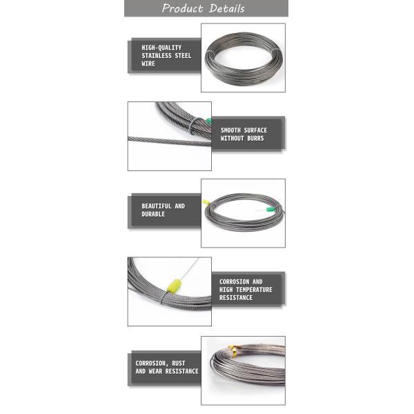 1x7 0.7mm Thin Electric Galvanized Steel Wire Rope Tolerance ±3% for Cold Heading Steel within Special