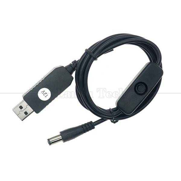 High Quality Booster 5V USB to 12V 9V DC 5.5x2.1mm Barrel Jack Power Charger ON OFF Cable with Switch  for Router Fan LED Strip
