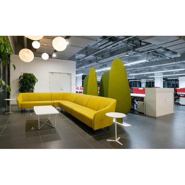 Fabric Modular Sectional Sofa 90 Degree Curved Corner For Office Hotel Living Room