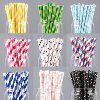 Emballage individuel paillettes à boire jetables colorées personnalisées