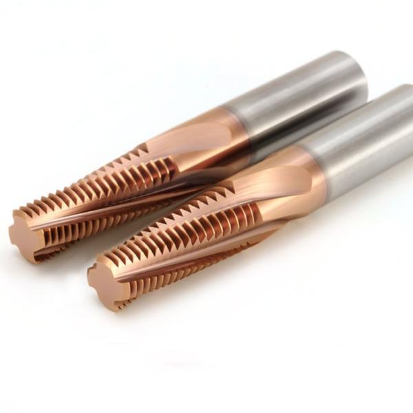 3/8 Carbide Thread Milling Cutter BSPT RC 55 Degree with bronze Nano Coating