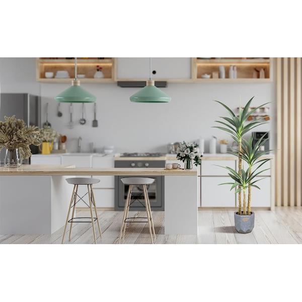 Artificial Tree 4.7Ft Faux Agave Plant with 3 Heads in Plastic Pot Fake Tree for Home Decor Indoor or Outdoor Office