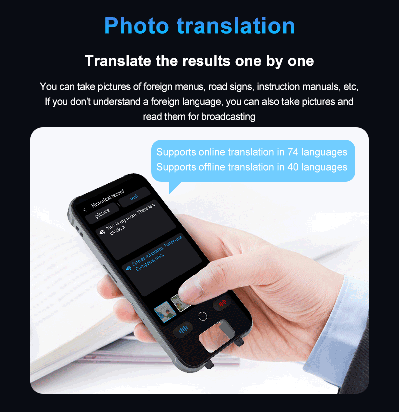 Portable Smart Translation Machine 148 Languages Real Time Language Translation Scanner