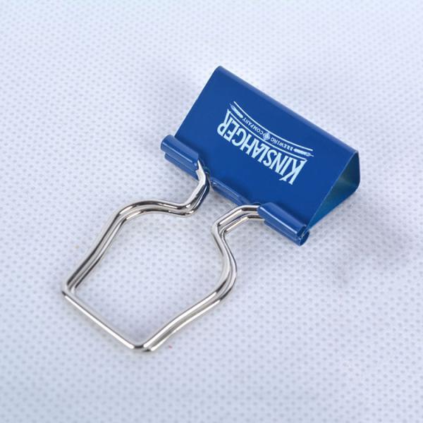 Creative bear head shaped handle long tail clip metal ticket holder clip 25MM logo customized