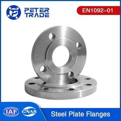 EN1092-01 TYPE 01 Carbon Steel Plate Flange PN 2.5 PLRF Raised Face For Industrial Services