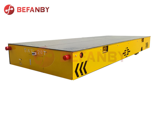 Electric Flatbed Cargo Trackless Transfer Cart 20T Heavy Duty Platform Trolley