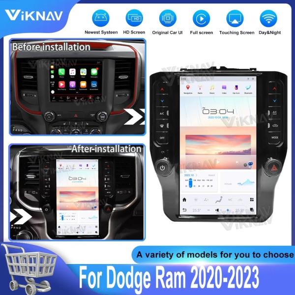 11.8 inch Android 13 Head Unit  For 2020-2023 Dodge Ram Multimedia Player Auto Stereo GPS Navigation BT WIFI Carplay