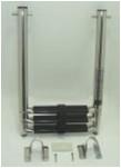 New Stainless Rails 3 Step Boat Outboard Swim Platform Ladder Telescoping Ladder