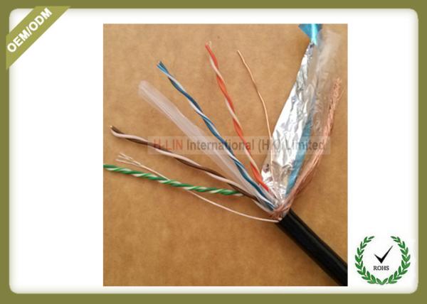 8 Conductors Network Fiber Cable , Cat6 SFTP Cable With 0.58mm Diameter Pass Fluke Test