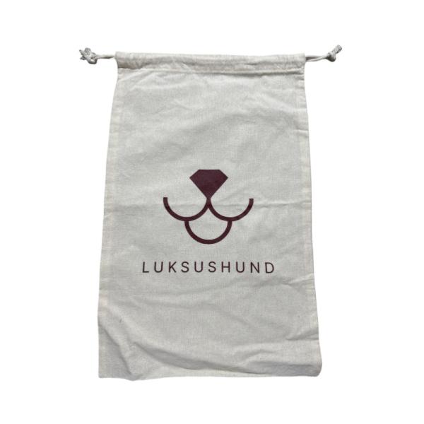 Eco Friendly Cosmetic Calico Drawstring Bags With Custom Printing And Size