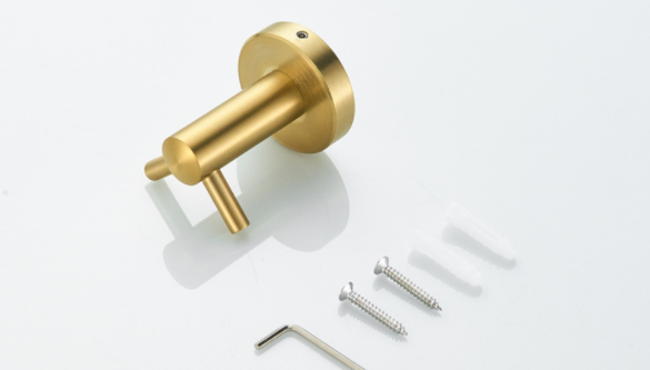 Simple Brass Bathroom Robe Hook Wall Hanging Coat Hook Rack Bathroom Sets