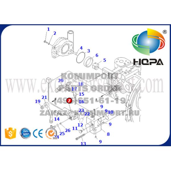 702-21-07010 Original Excavator Solenoid Valve For Hydraulic Main Pump PC200-6 PC220-6 PC120-6