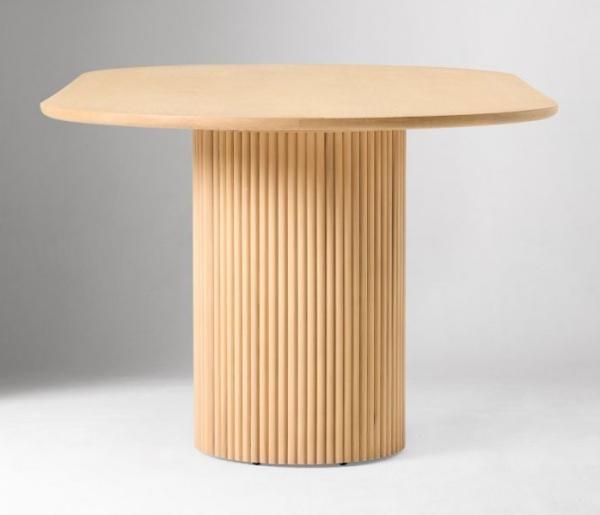 Oval Shape Dining Table Set Furniture Assembly Required With Two Base