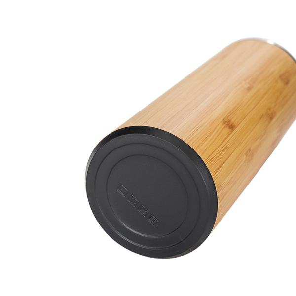 Eco Friendly 40 Oz Insulated Stainless Steel Water Bottles Bamboo Outside With Tea Infuser