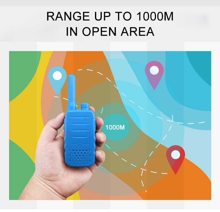 1 звуковое кино ABS 0.5W портативное Walkie канала 500m-1km