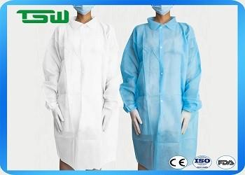 FDA Disposable Medical 35gsm Nonwoven Lab Coat