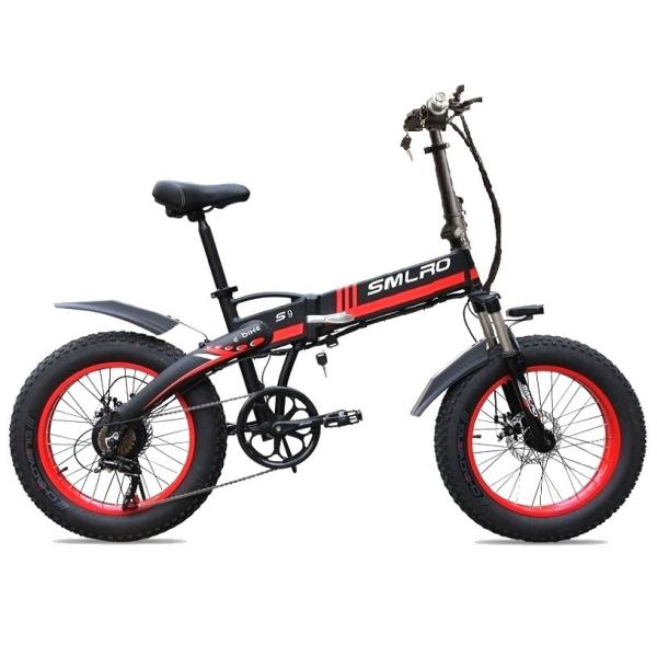 S9 20 Fat Tire Folding Electric Bike 48V 350W Brushless Geared