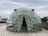 Camuflagem Hotel ao ar livre Aço 5M Tenda de Cúpula Geodésica Tenda de acampamento de Cúpula de Resistência UV